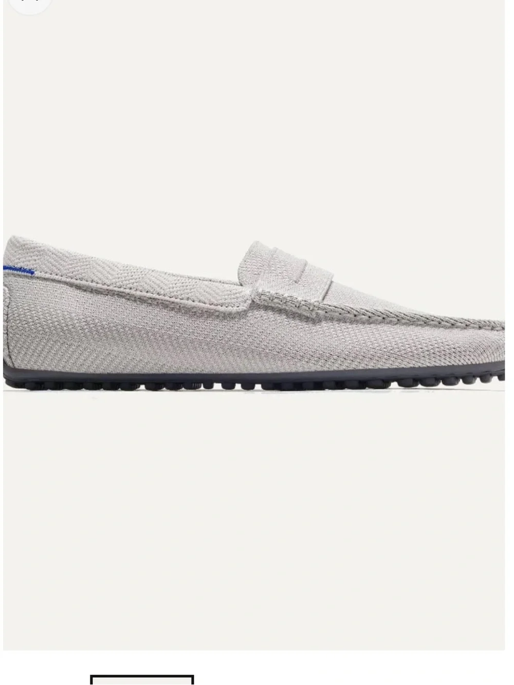Rothy's The Driving Loafer - Light Grey Herringbone Size 9.5 Mens New in Box